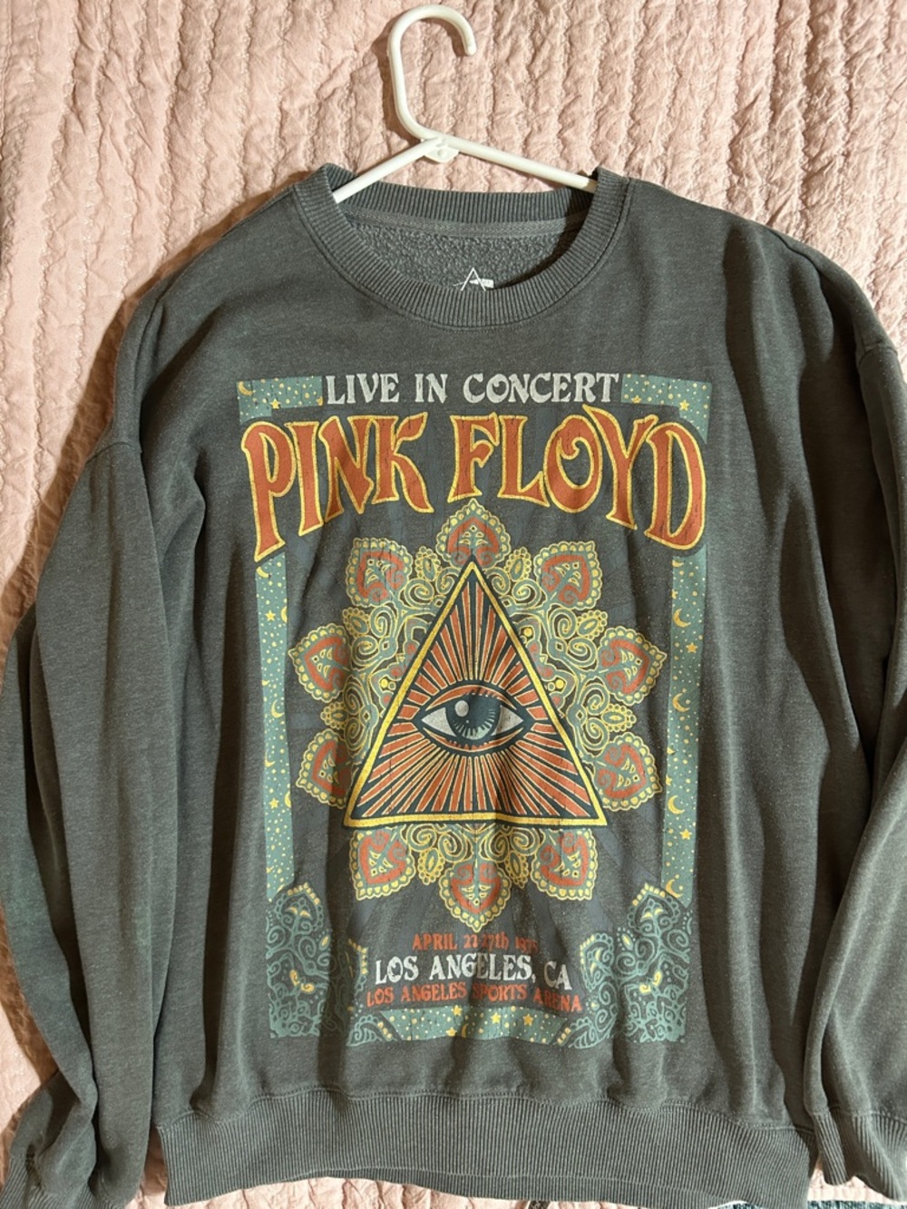 Pink Floyd Charcoal Sweatshirt with Orange and Yellow Graphic
